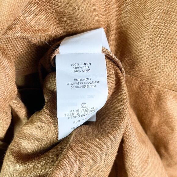 Nicholas NWOT Asilah Tie-Front Cutout Linen Dress Size 4 - Picture 10 of 10